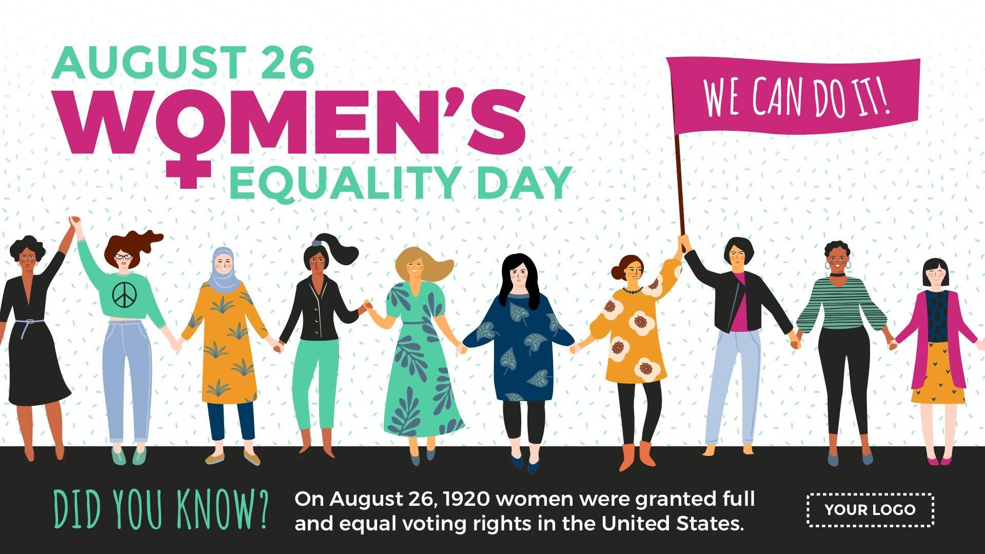 Womens Equality Day Digital Signage Template